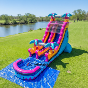 งูเห่าเป่าลมรูปต้นปาล์มหินอ่อนสไลเดอร์เป่าลมสำหรับผู้ใหญ่สไลเดอร์เป่าลมบ้านเด้งในฤดูร้อน - Product Image 4