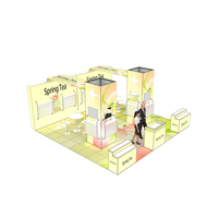 Stand d'exposition portable en aluminium rétroéclairé 20x20 pour salon professionnel