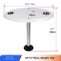 Table de thé pour yacht, Table basse, Bouée, Restaurant aquatique, Table ovale, Planche, Table à manger, Accessoires de bateau, Table ronde pour yacht