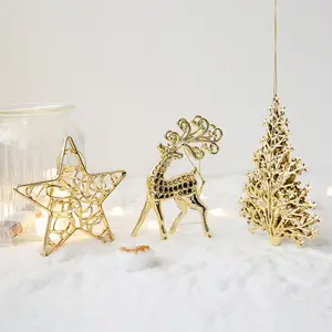 Kunden spezifische Anhänger Sterne Hirsch/Schneeflocke/Engel für Weihnachts baum hängen DIY Handwerk Kinder Geschenk Ornament Weihnachts feier Dekorationen