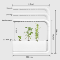 Système de culture hydroponique intelligent pour herbes aromatiques à LED, pot de fleurs auto-arrosant, jardin d'intérieur écologique, jardin intelligent