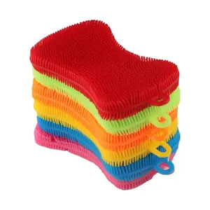 Double Sided Soft <b>Silicone</b> Dishwashing Brush Eco-Friendly Flexible Cleaning <b>Tool</b> for Kitchen Reusable Washing Brushes - Product Image 1