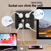 Multiprise portable australienne à 4 prises espacées avec ports USB et Type-C pour la recharge