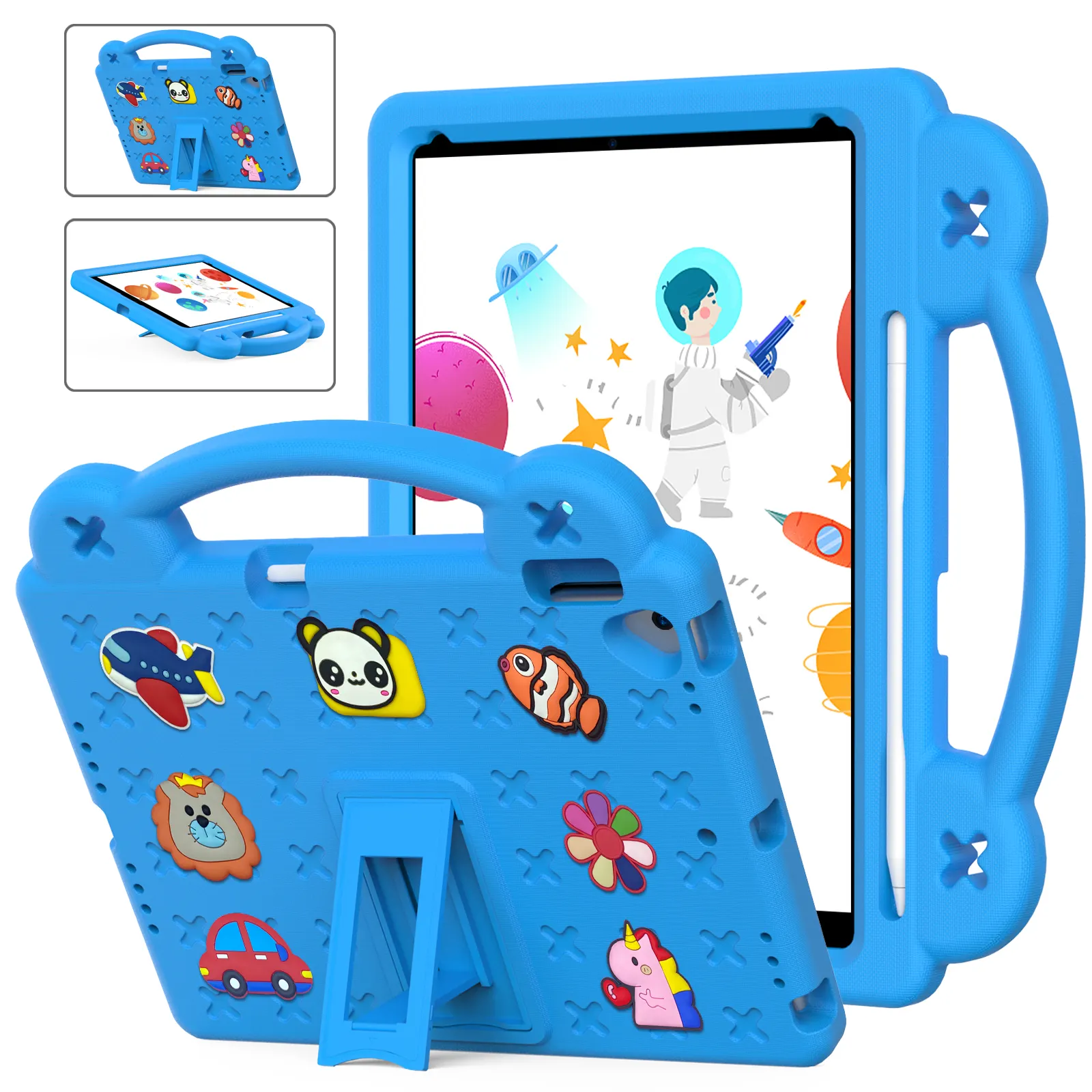 Casing penutup Tablet anak-anak, desain cantik busa EVA tahan guncangan untuk ipad air 4 pro 10.2 10.5 11 inci