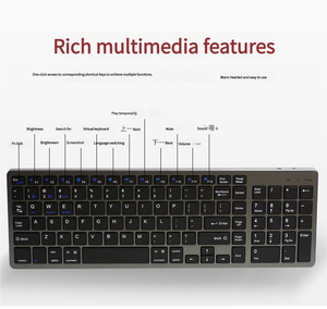 แป้นพิมพ์ไร้สายแบบบลูทูธไร้สายสำหรับ Mac ทำจาก ABS ไร้เสียงมาตรฐานภาษาอังกฤษสำหรับสำนักงาน - Product Image 4