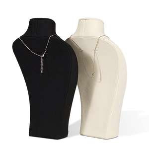 JINSKY New Design Microfiber Necklace Display Frame Head <b>Jewelry</b> Rack Display Frame Portrait Model Neck - Product Image 2