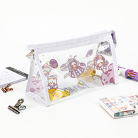 Hengyao – trousse à crayons transparente à motif mignon, trousse étanche pour étudiants