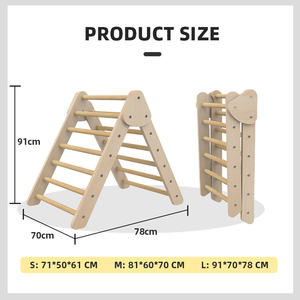 Xiair Montessori Toddler Gym Set Marco de escalada de madera Pickle Triangle Set Bebé Escalada Juguetes <span class=keywords><strong>Triangulo</strong></span> Piklers Proveedor - Product Image 2