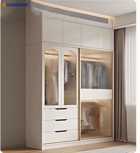 <span class=keywords><strong>Armadio</strong></span> Moderno <span class=keywords><strong>con</strong></span> Ante Scorrevoli in Legno per Camera <span class=keywords><strong>da</strong></span> <span class=keywords><strong>Letto</strong></span> <span class=keywords><strong>con</strong></span> Spazio di Archiviazione e Armadietto - Product Image 4