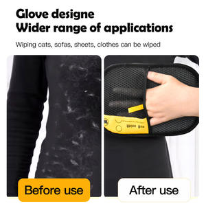 Guantes de limpieza de piel de Mascota de poliéster de microfibra de lujo logotipo personalizado perro y gato baño aseo material de secador personalizable - Product Image 5