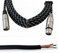 Câble de microphone XLR mâle-femelle OEM RH-X002 avec blindage spiralé, gaine en PVC, conducteur en cuivre sans oxygène