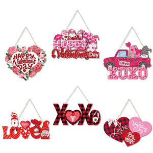 New Valentine's Day <b>Decoration</b> Gift <b>Wreath</b> Paper Door Hanger Engagement Wedding <b>Decoration</b> Pendant Party Supplies - Product Image 1