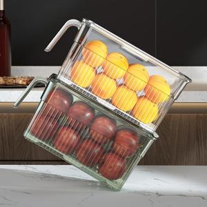 Contenitore Organizer Trasparente in Plastica da Fabbrica per <span class=keywords><strong>Frigorifero</strong></span> Cassetto per Cucina e Conservazione Alimenti - Product Image 2