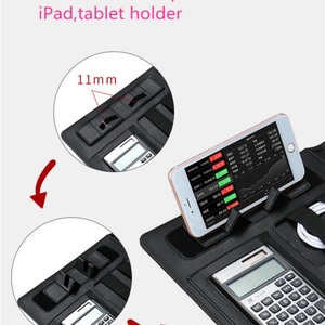 Boshiho Promotion Gift Business Multi-functional Pu <b>Leather</b> File <b>Folder</b> Presentation Portfolio - Product Image 4