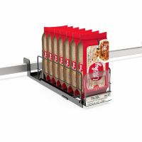 Poussoir de boissons suspendu de type crochet à ressort, alimentation automatique, réglable pour supermarché
