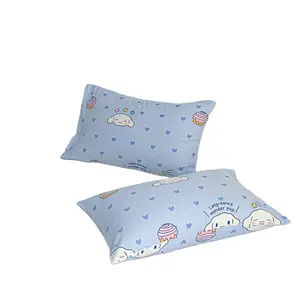 Sanrioe coton taie d'oreiller dessin animé dortoir drap de lit taie d'oreiller pour enfants