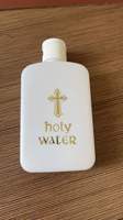 Lotion de parfum avec motif catholique, en plastique, 1 pièce, bouteille d'eau saint de pâques, estampage à chaud, pour services religieux