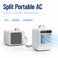 Climatiseur mobile portable de type split 1m 5000 BTU AC 220V avec tuyau de raccordement, sans installation requise, économe en énergie, sans drainage