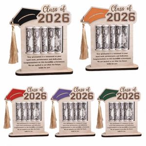 Porte-argent en bois pour la promotion 2026 – Cadeau de remise de diplôme et accessoire de fête - Product Image 1