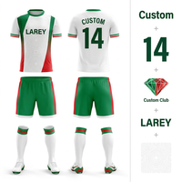 Maillot de football à manches courtes personnalisé, kit complet professionnel, impression de haute qualité, respirant, uniforme de football pour équipe