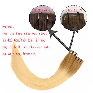 Extensions de cheveux russes blonds 100% naturels avec Double ruban adhésif de qualité supérieure, grand Stock - Product Image 4