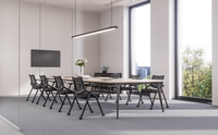 Chaise pliante de formation de bureau noire confortable pour salle de conférence, salle de réunion, fabricant de mobilier de bureau, vente en gros de chaises de bureau