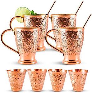 Taza de mula de Moscú brillante en relieve personalizada para decoración de utensilios de cocina de bar y accesorios de Bar a precio Minorista al por mayor - Product Image 5