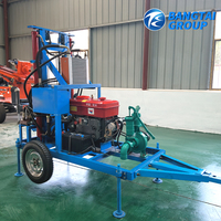 Machine de forage mobile hydraulique diesel pour puits d'eau, équipement pour l'approvisionnement en eau rural et les projets agricoles