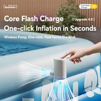 Piscine gonflable automatique avec auvent de protection UV, parasol, piscine familiale gonflable en un clic pour la cour arrière en été