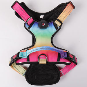 Okeypet pet 용품 custom LED 개 하네스 no pull 반사 충전식 빛난 형광 빛 업 pet 개 하네스 - Product Image 6