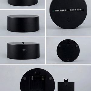 Lámpara Nocturna LED 3D de Acrílico con Base de Madera Táctil, Control Remoto y Cable USB, Venta al Por Mayor - Product Image 2