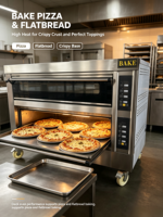 Four à 3 niveaux pour boulangerie, four à pain et à pizza commercial, équipement de cuisson électrique et à gaz