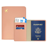 Porte-passeport en cuir PU avec logo bronzant personnalisé Sac de rangement pour certificat de portefeuille Couverture de passeport