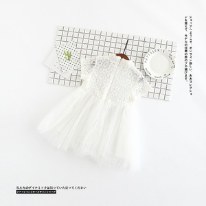 Japanese Hot Selling Baby Girls Rose Flower Fancy <b>White</b> <b>Lace</b> Dress - Product Image 2