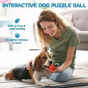 Jouets à mâcher pour chien, distributeur de friandises, puzzle pour chien, nettoyage naturel des dents, balles en caoutchouc pour chiots, jouets écologiques pour animaux - Product Image 3