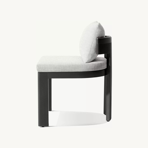 Ensemble de salle à manger moderne en aluminium et corde pour patio extérieur ou mobilier de jardin d'hôtel avec chaise et table en métal pour usage en cour - Product Image 4