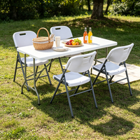 Ensemble de chaises et table pliante pour le camping en plein air, les événements de restauration, les salons professionnels