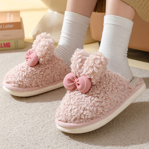 Venta Directa: Pantuflas de Algodón con Lazo de Encaje para Invierno, Ligeras, Suaves, para Uso Doméstico, con Logotipo Bordado, Antideslizantes, con Masaje, ¡Gran Venta de Fábrica! - Product Image 4