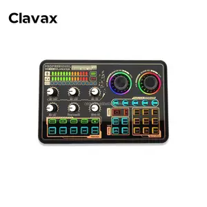 Clavax CLSC-K600 Mixer profesional, set peralatan kartu suara konsol Audio untuk panggung langsung Mixer Audio DJ