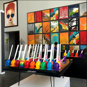 Modernes Dekor Große hand geschnitzte farbige Harz-Glasfaser-Lutschers kulptur - Product Image 4