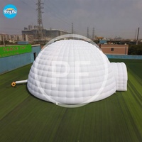Tente gonflable semi-étanche géante portable à bulles blanches pour l'exposition Igloos Lighting for Party Disco Doom Air Tight Tents