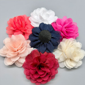 Chiffon Flowers 10.5cm Handmade For Hair Accessories <b>Shoes</b> Bags Clothing <b>Decor</b> Fall 2022 - Product Image 2