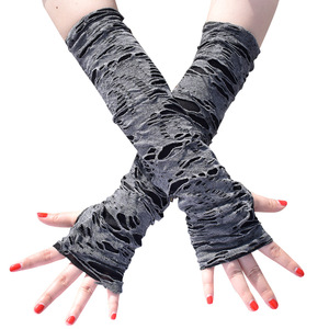ถุงมือยาวแบบไม่มีนิ้วสำหรับผู้ใหญ่ ทำจากโพลีเอสเตอร์ สไตล์ Madeshine Dark Ripped Punk Gothic Grunge Emo สำหรับงานปาร์ตี้ฮาโลวีน - Product Image 3