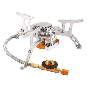 Bếp Cắm Trại Siêu Nhẹ Ngoài Trời Gấp Gas Burner Lò Di Động Picnic Grill Wild Survival Thiết Bị Nấu Ăn