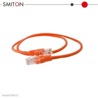UTP Cat5E kabel Patch, kawat komunikasi RJ45 tembaga telanjang CCA jaringan Ethernet Cat 5e 8P8C 1m 2m 3m 5m 10m 20m RJ45