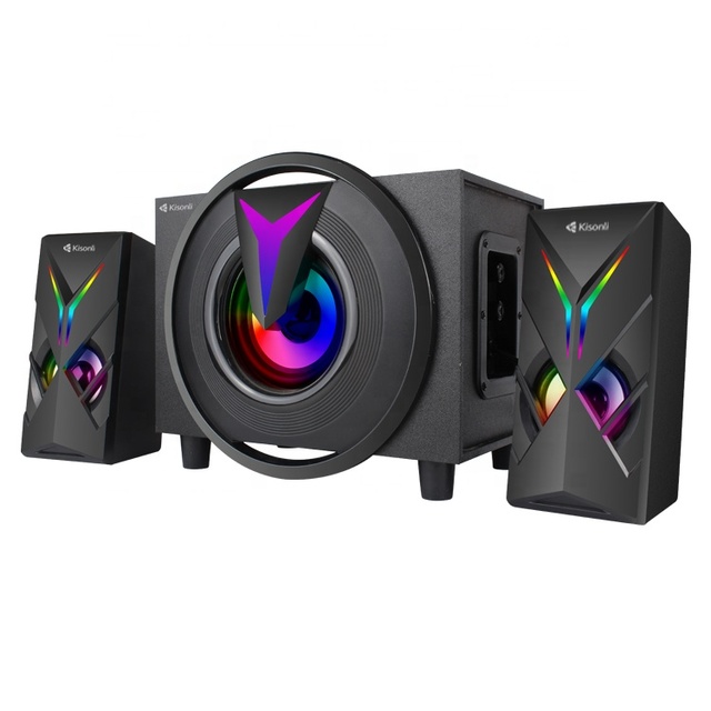 High Sound Quality USB 2.1Desktop Home Office Sub Woofer Multimedia RGB Light Portable Computer Speaker With Blue Tooth