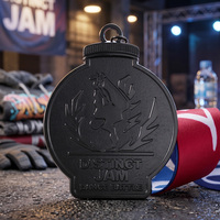 Streetdance Battle Medailles Mat Zwart Nikkel Zinklegering Sportmedailles Gepersonaliseerd Geprezen Logo Hip Hop Competitie Dans Award Medailles
