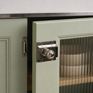 DOOROOM H59 实心黄铜 PVD 金色饰面橱柜门锁，适用于浴室梳妆台柜 45x45mm - Product Image 5