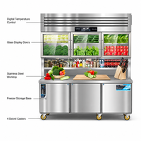 Meilleur Fabricant Réfrigérateur-Congélateur Vertical 4 Portes en Acier Inoxydable, Réfrigérateur Supérieur et Congélateur Inférieur, Température Unique