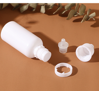Flacons compte-gouttes en plastique blanc opaque à pointe, plusieurs tailles, flacons souples pour liquides